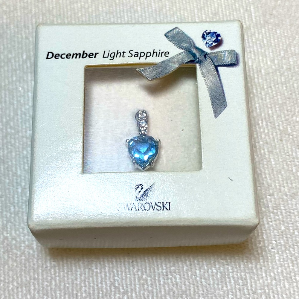 Swarovski light sapphire crystal heart